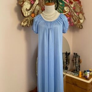 Light Blue Puff Sleeve Gown